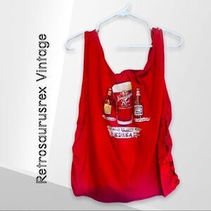 LEINENKUGEL’S Brewery Beer RedHead Shredded T Shirt, XL 1X, OOAK, Leinie’s Lodge